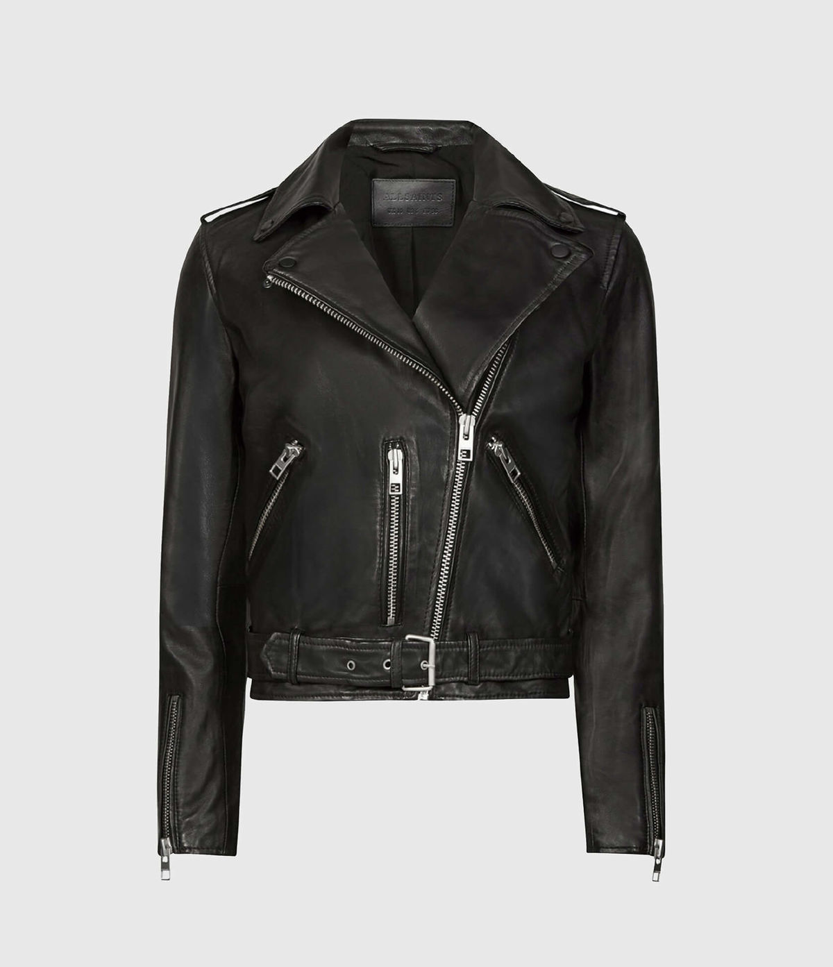 Women's Balfern Leather Jacket - Hover for Measurements