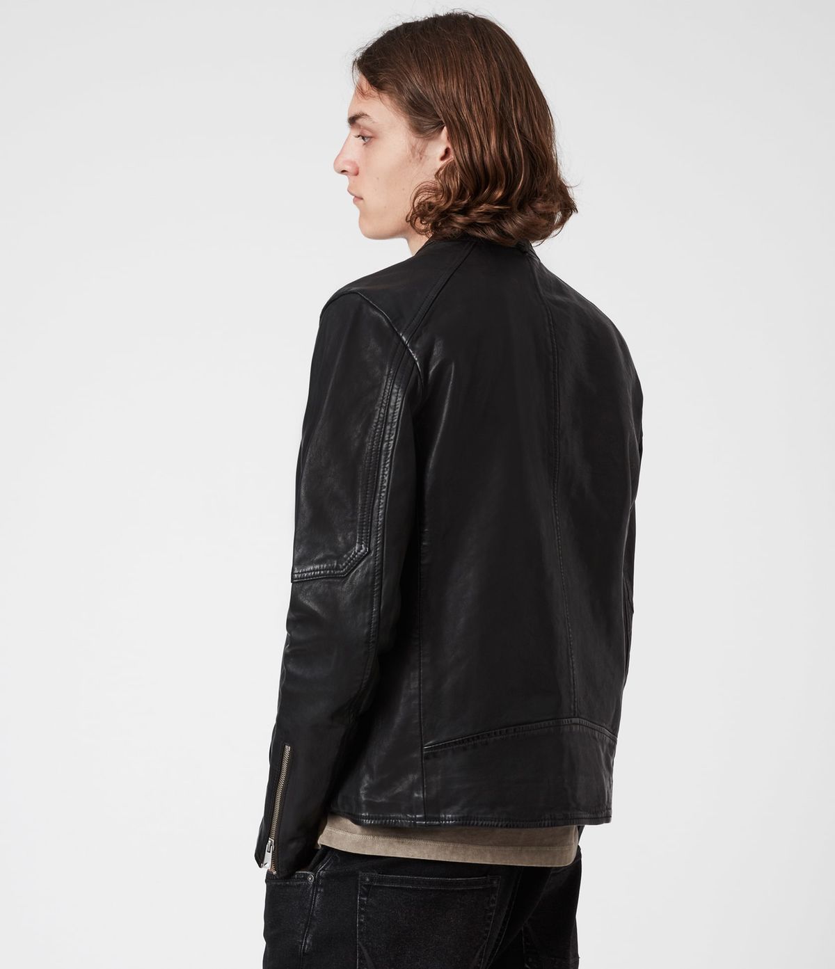 Men's Cora Leather Jacket - Back View