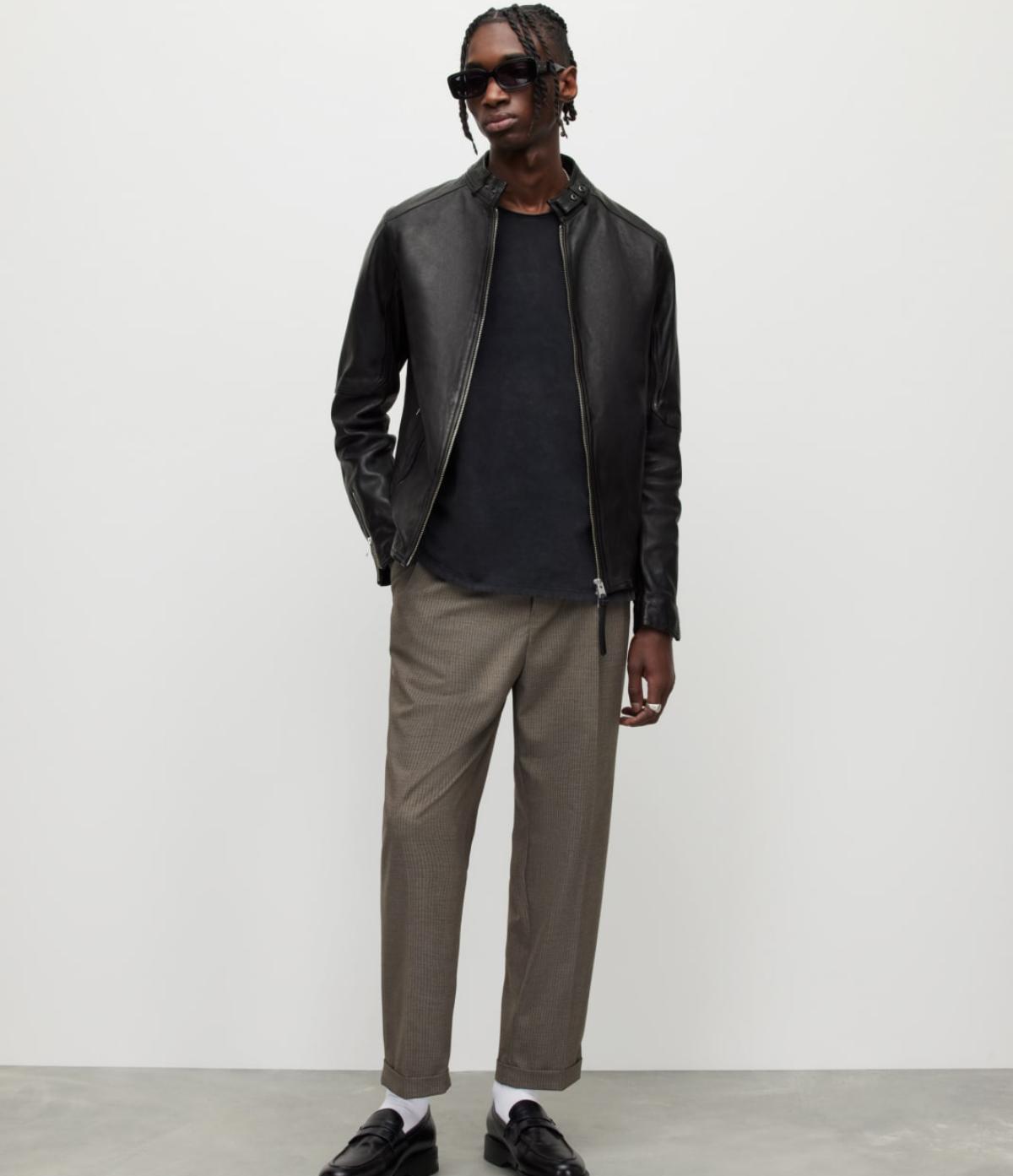 Men's Cora Leather Jacket - Back View