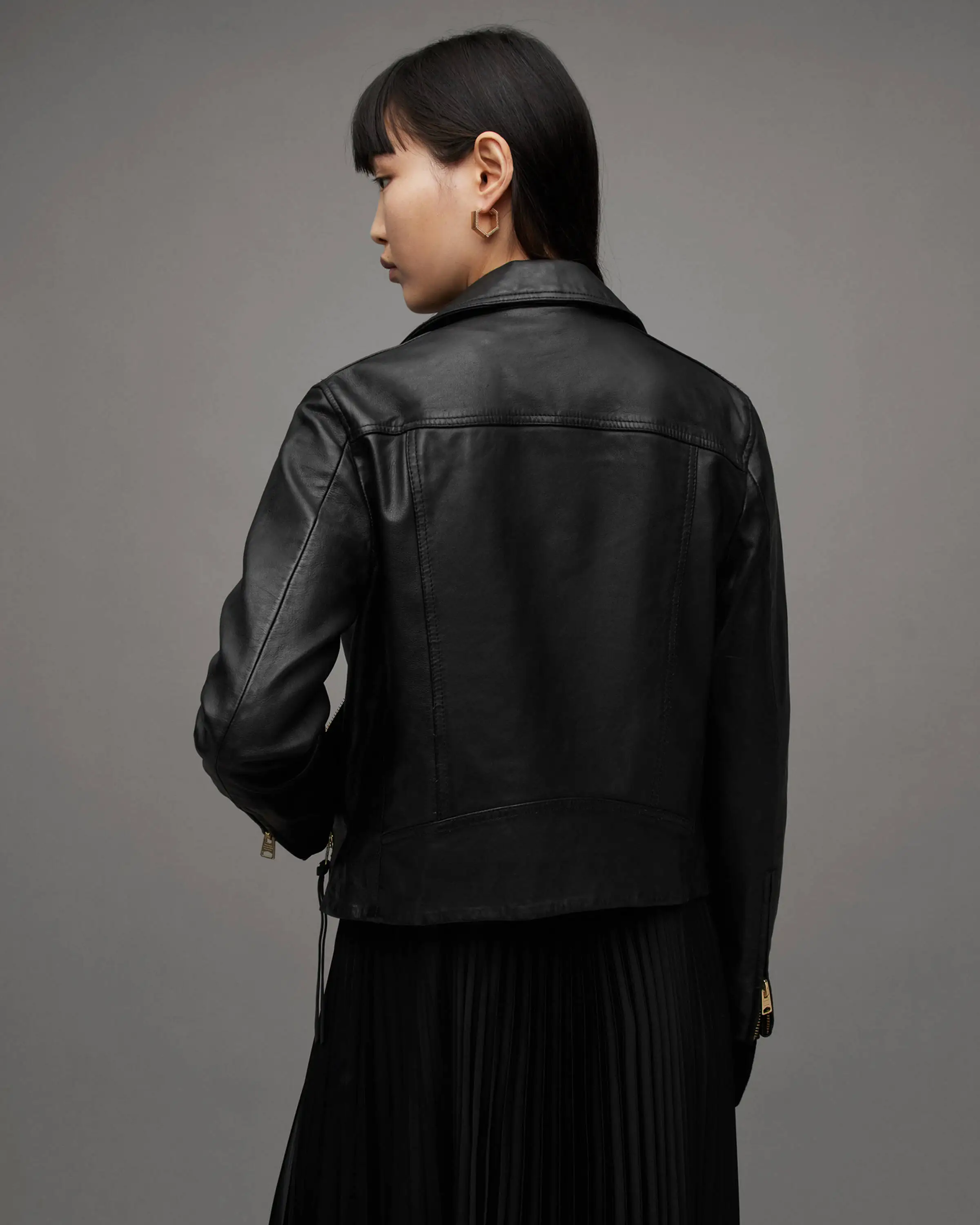 Women's Dalby Leather Jacket - Side View