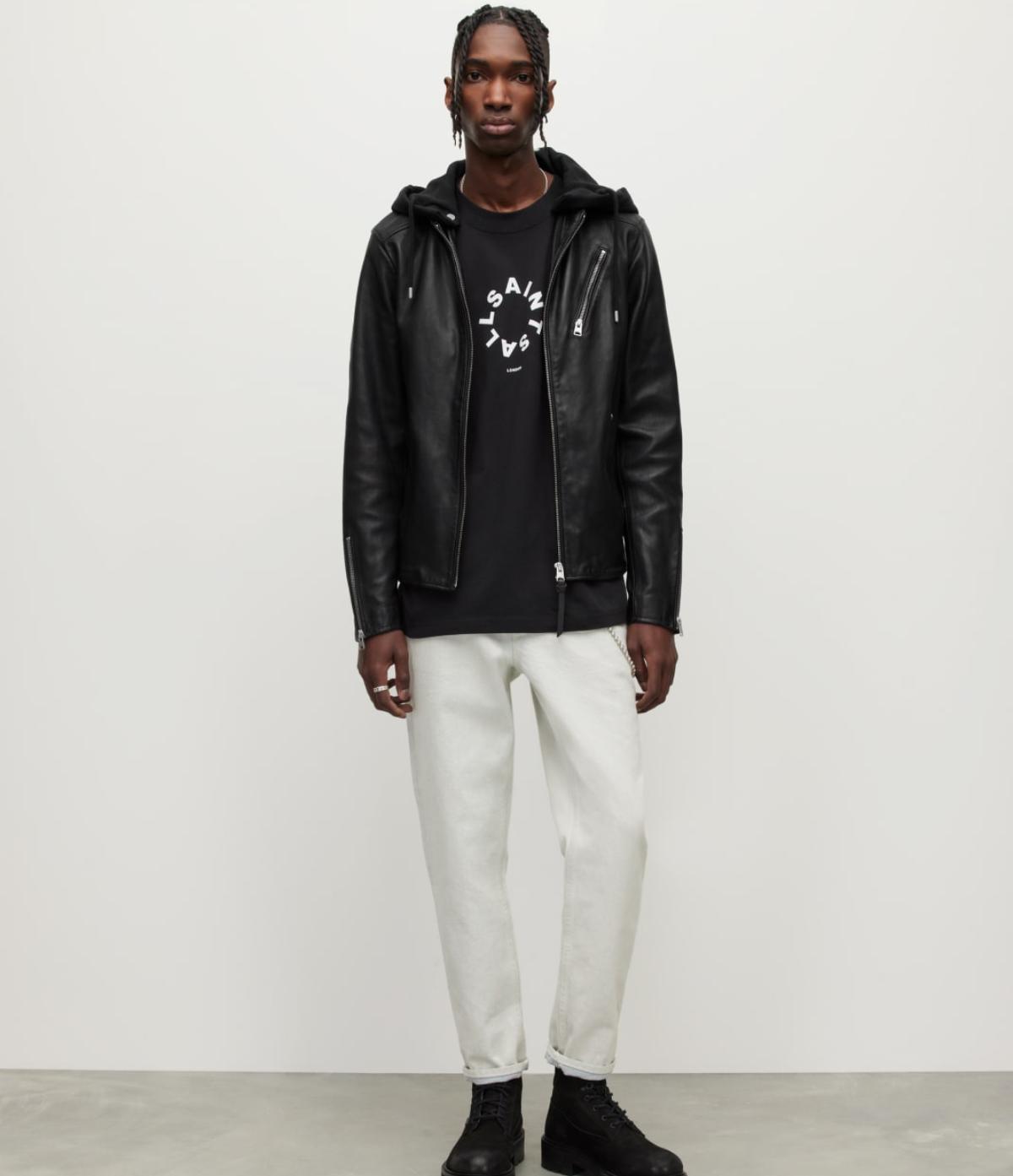 Men's Harwood Leather Jacket - Back View