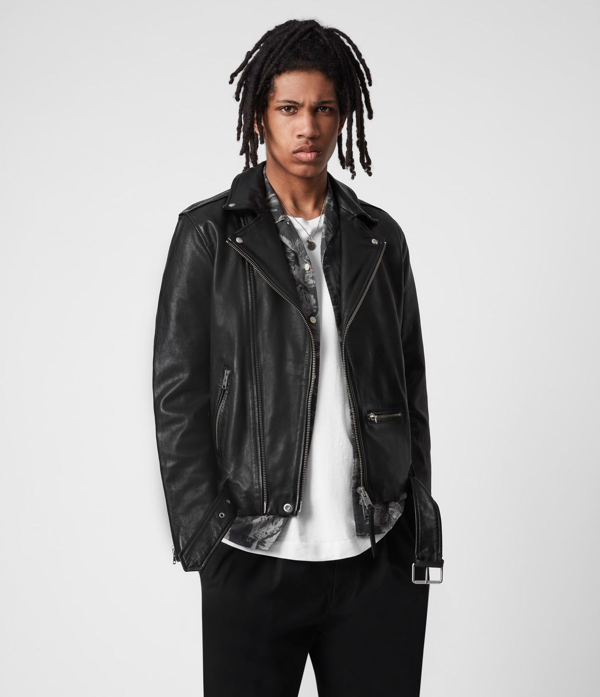 Men's Wick Leather Jacket - Front View