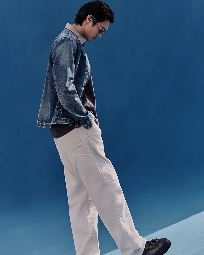ALLSAINTS AVA W27 ブルーストレートデニム ジーンズ | オールセインツ 公式オンラインストア