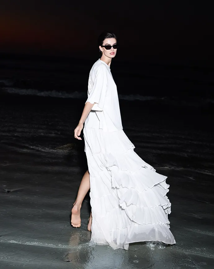 【美品】ALL SAINTS ロングコート 38 ウール シルク 綿 山羊 ALL SAINTS ロングコート 38 ウール シルク 綿 山羊