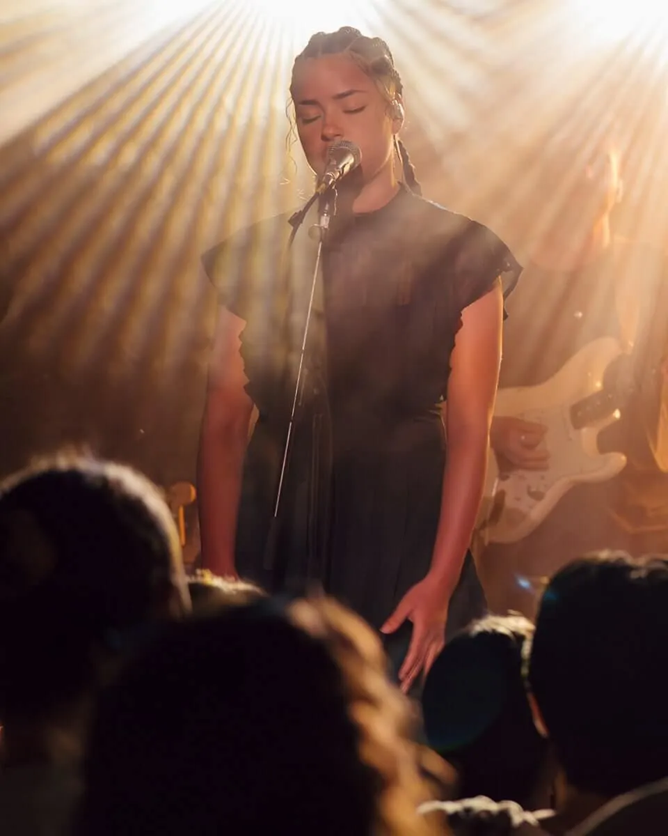 Fulllength shot of Darcey Salt posing on a chair.