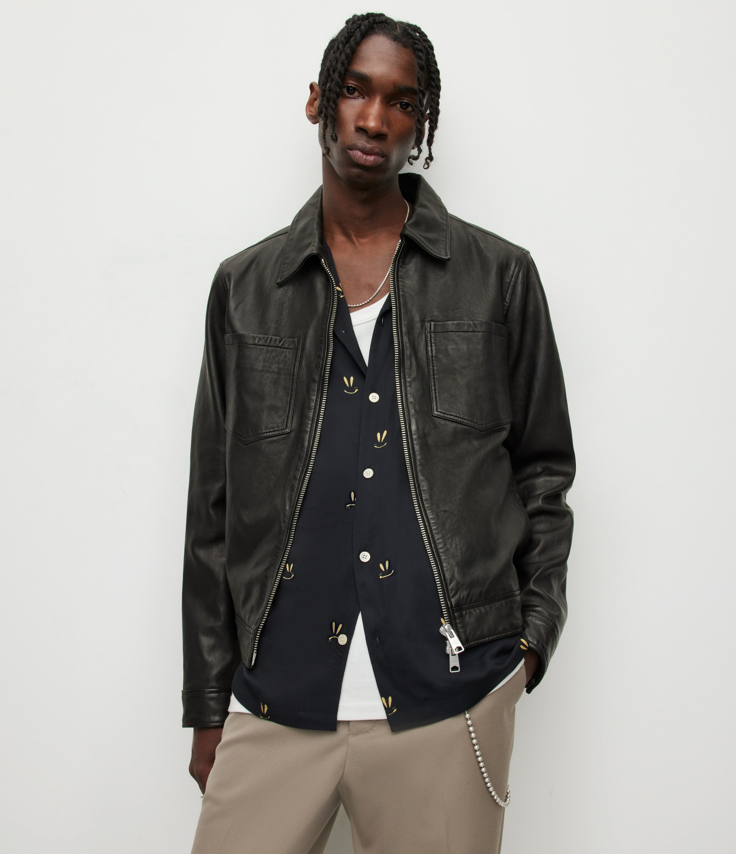CONROY LEATHER BIKER JACKET