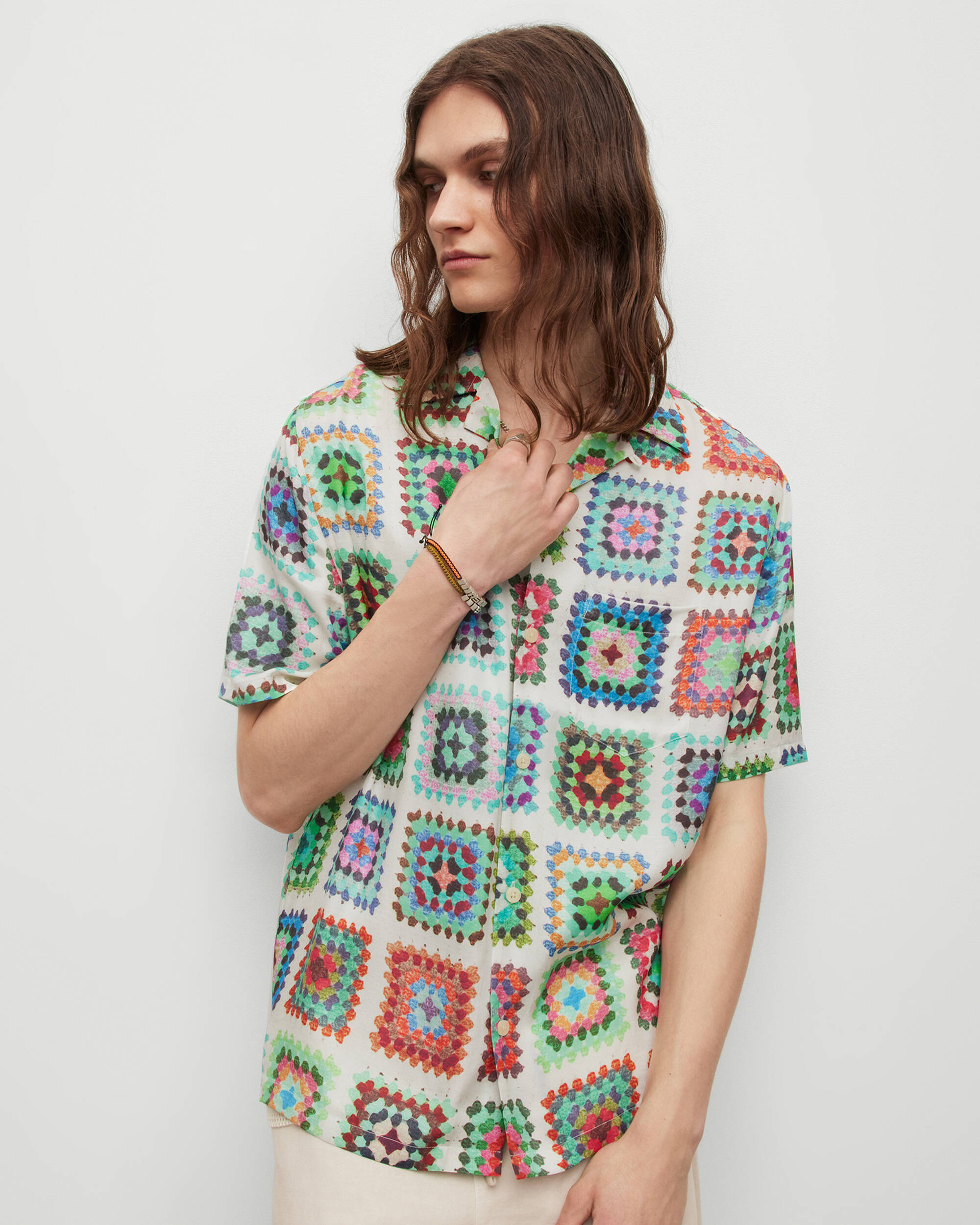 TUNIS CROCHET PRINT SHIRT