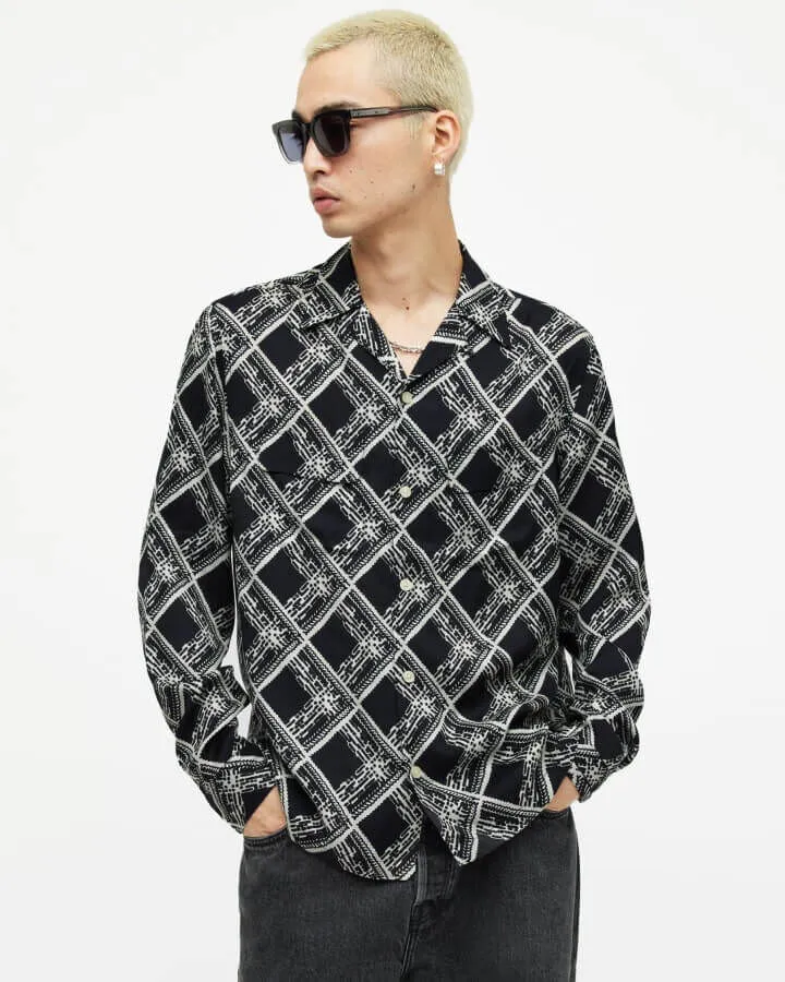 Shop the Grid Printed Long Sleeve Shirt.