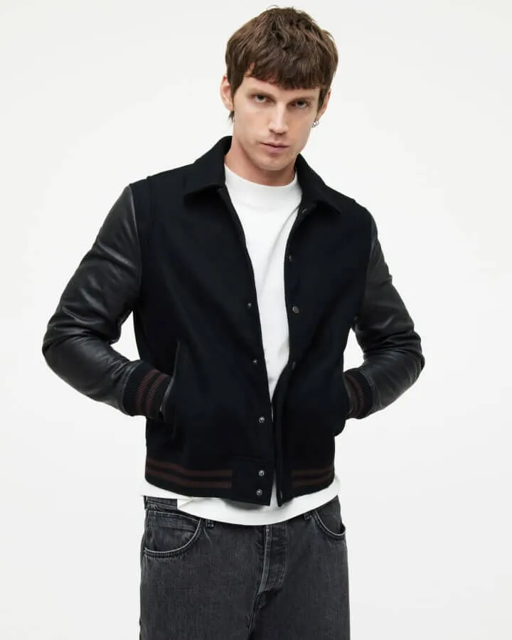 Shop the Mason Relaxed Fit Leather Bomber Jacket.