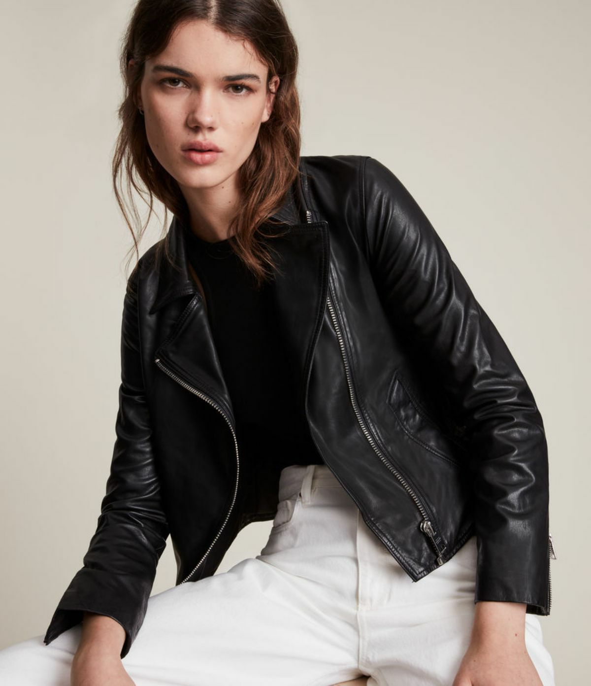HARWOOD LEATHER BIKER JACKET