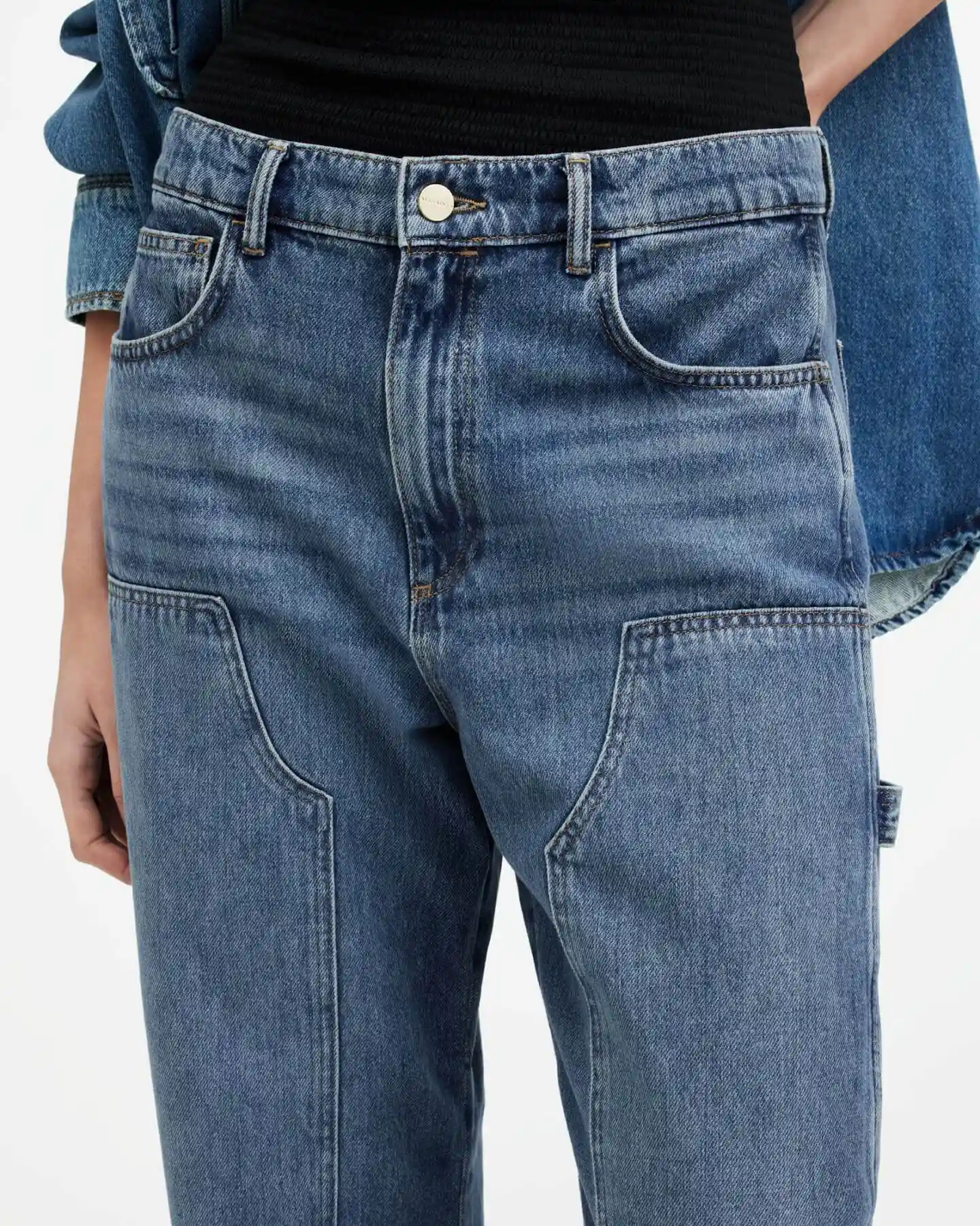 Shop the Mia Carpenter Wide Leg Denim Jeans.