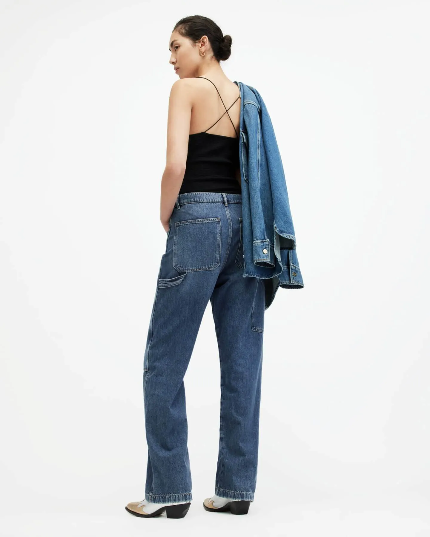 Shop the Mia Carpenter Wide Leg Denim Jeans.