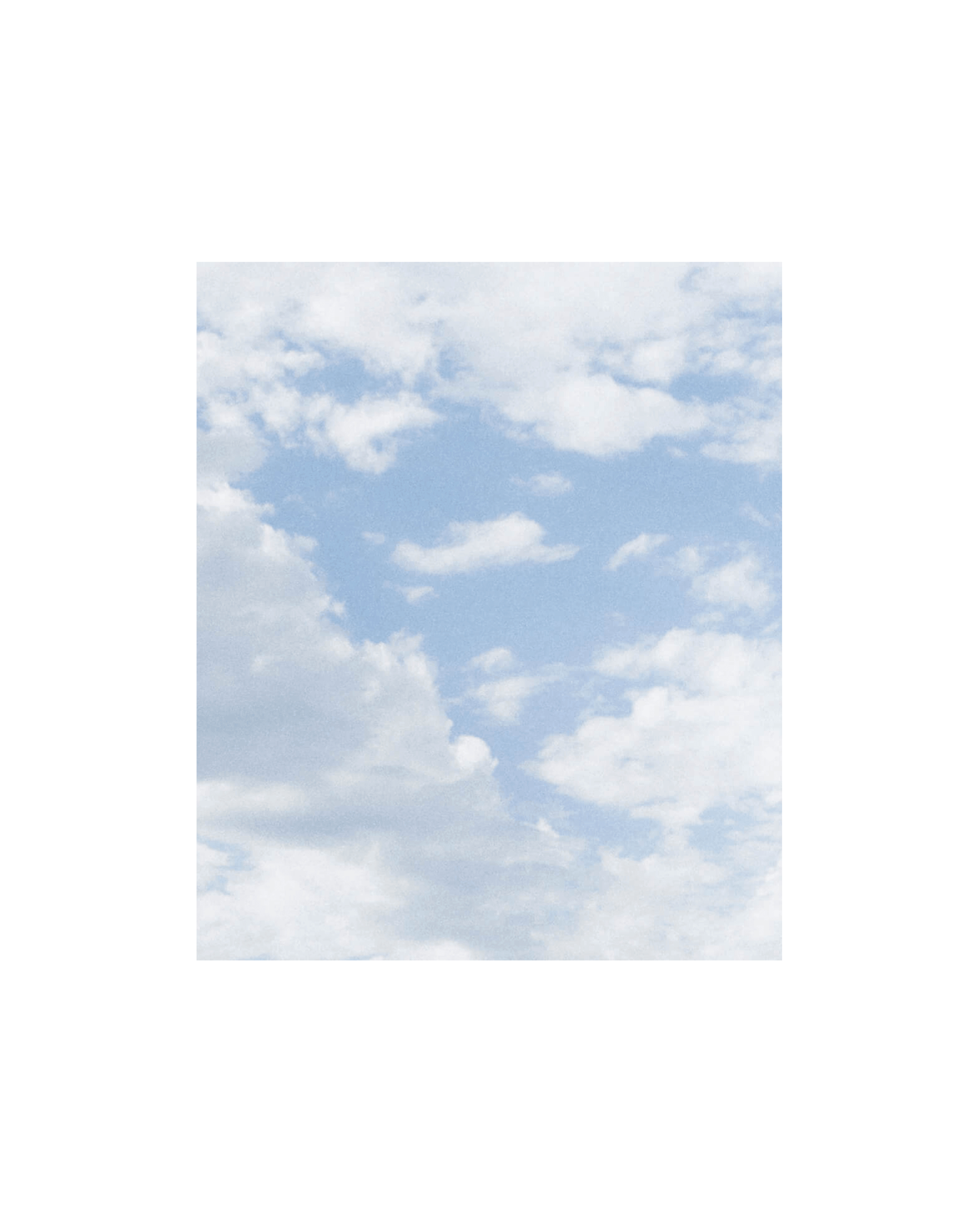 Picture of white clouds in front of a blue sky