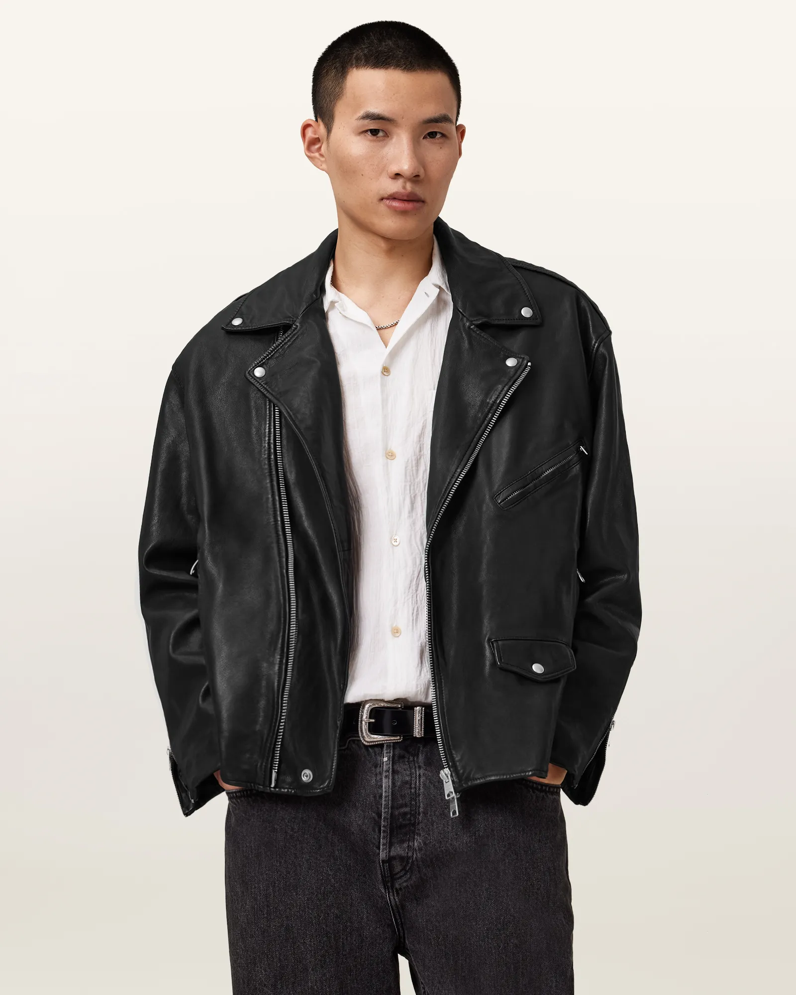 ALLSAINTS オールセインツ メンズ グレー スエード ジャケット L