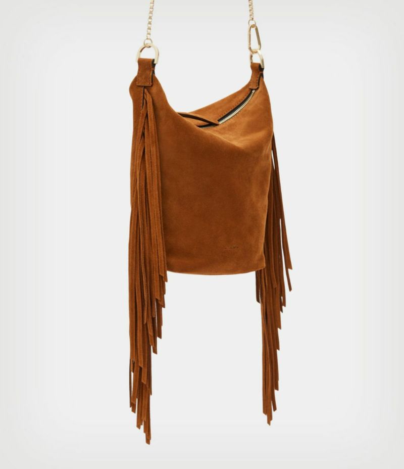 EVALINE FRINGE CROSSBODY SUEDE BAG | オールセインツ 公式オンライン