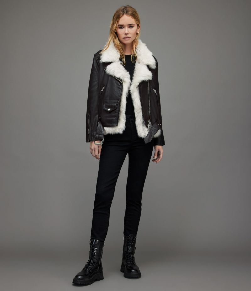 LUNA 4-IN-1 SHEARLING BIKER JACKET | オールセインツ 公式オンライン