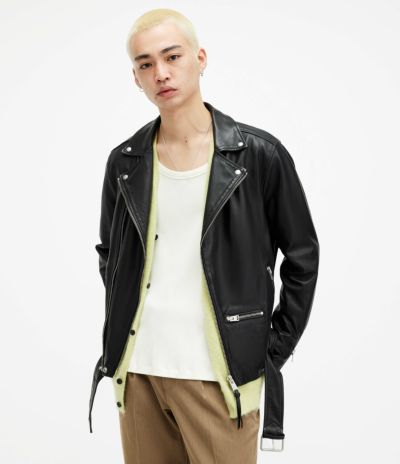 SILAS TAB COLLAR LEATHER BIKER JACKET | オールセインツ 公式