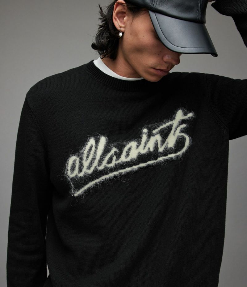 AllSaints メンズ 男性用 ファッション セーター Signature Crew - Black-