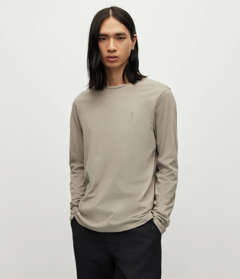 BRACE BRUSHED COTTON LONG SLEEVE T-SHIRT | オールセインツ 公式