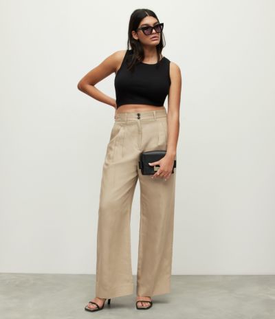 HEZZY WIDE LEG PLEATED TROUSERS | オールセインツ 公式オンラインストア