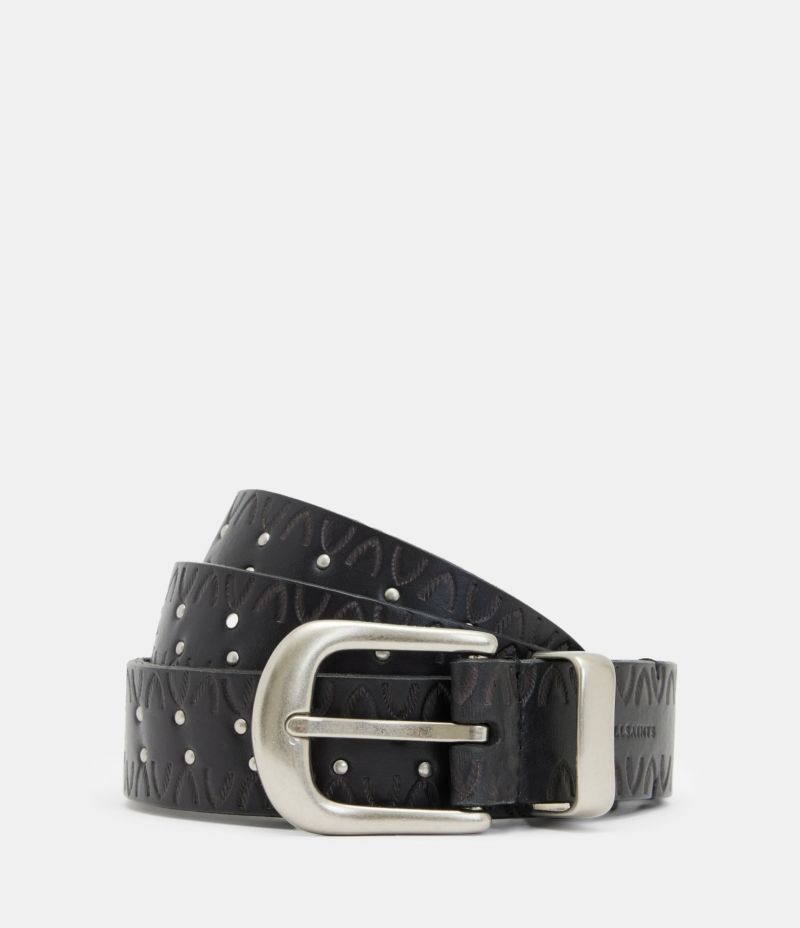 REID LEATHER STUDDED WESTERN BELT | オールセインツ 公式オンライン