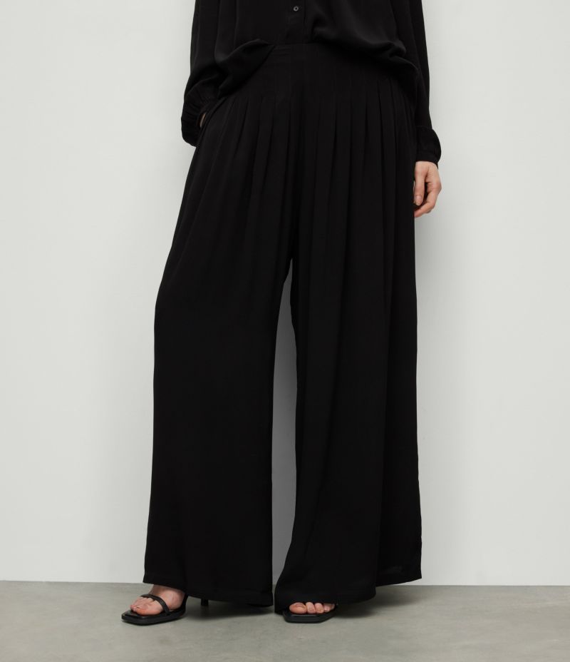 HEZZY WIDE LEG PLEATED TROUSERS | HEZZY ワイドレッグ プリーツ