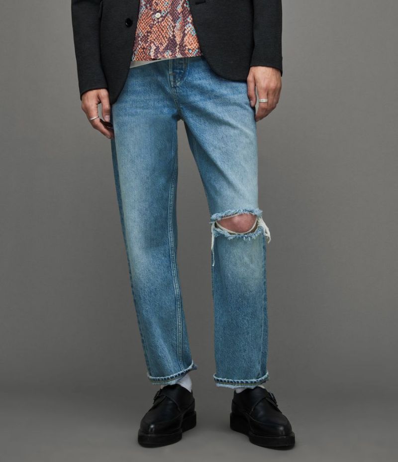 CURTIS STRAIGHT FIT DAMAGED DENIM JEANS | オールセインツ 公式