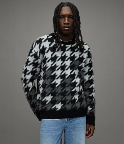 HOLMES HOUNDSTOOTH OVERSIZED CREW JUMPER | オールセインツ 公式