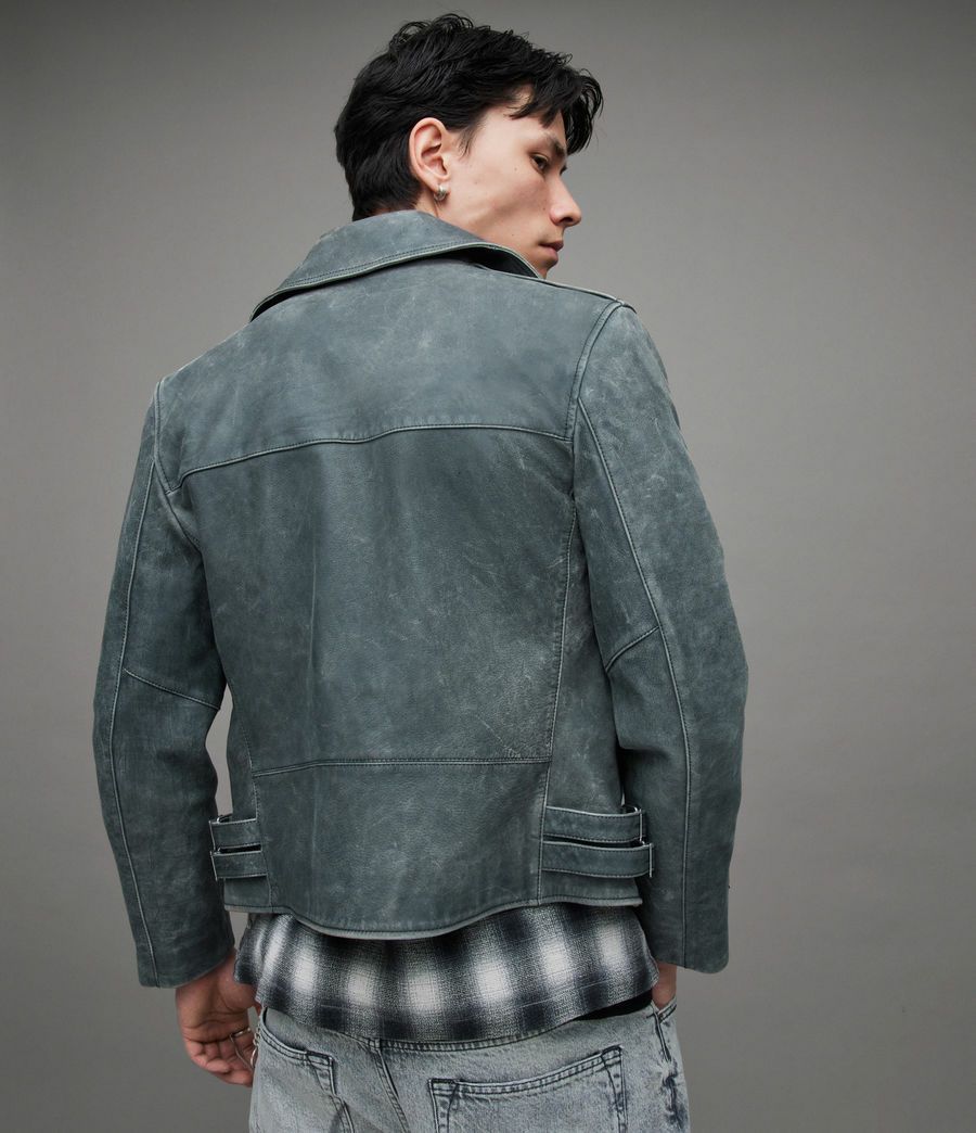 ARK TWO TONE LEATHER SLIM BIKER JACKET | オールセインツ 公式