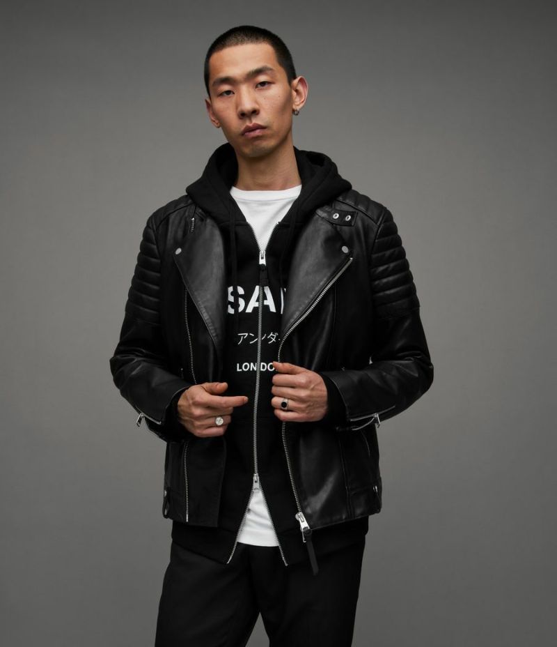 SILAS TAB COLLAR LEATHER BIKER JACKET | オールセインツ 公式