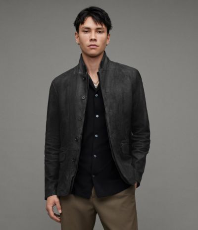 SURVEY DOUBLE LAYERED LEATHER BLAZER | オールセインツ 公式