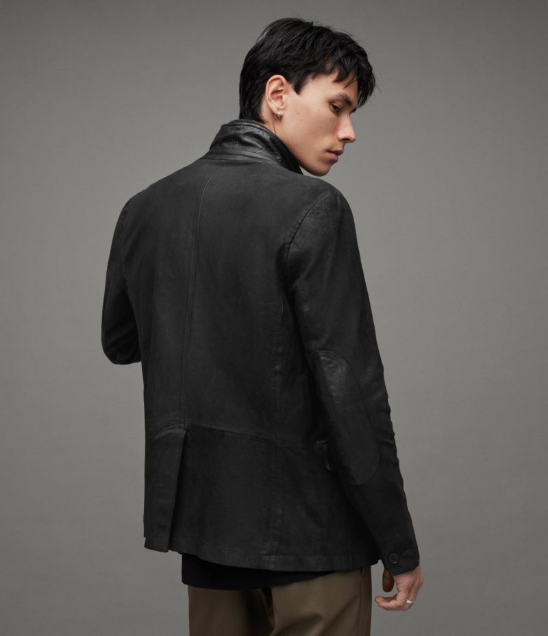 SURVEY DOUBLE LAYERED LEATHER BLAZER | オールセインツ 公式
