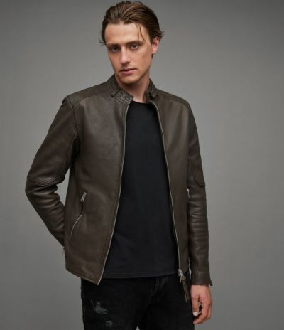 CORA LEATHER SNAP BACK COLLAR JACKET - AllSaints.jp