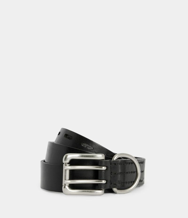 DREW SHINY LEATHER DOUBLE PRONG BELT | オールセインツ 公式