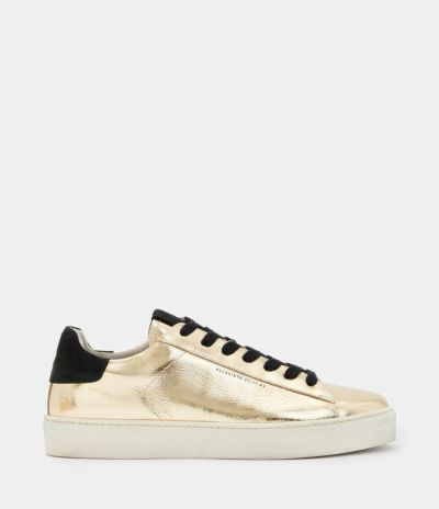 SHANA METALLIC LOW TOP LEATHER SNEAKERS | オールセインツ 公式