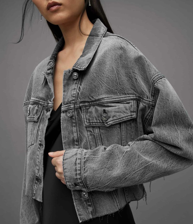 PIPER CROPPED DROP SHOULDER DENIM JACKET | オールセインツ 公式