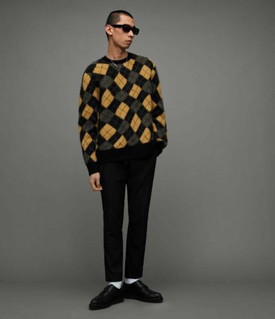 HOLMES HOUNDSTOOTH OVERSIZED CREW JUMPER | オールセインツ 公式