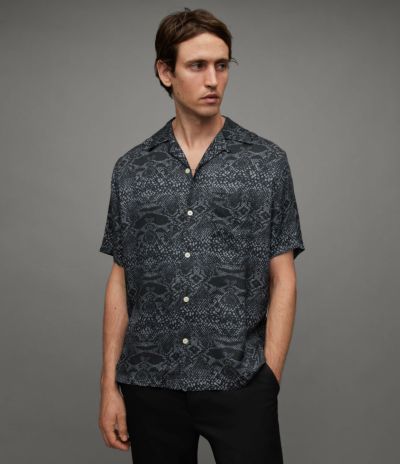 BLOCKO SNAKESKIN PRINT RELAXED SHIRT | オールセインツ 公式