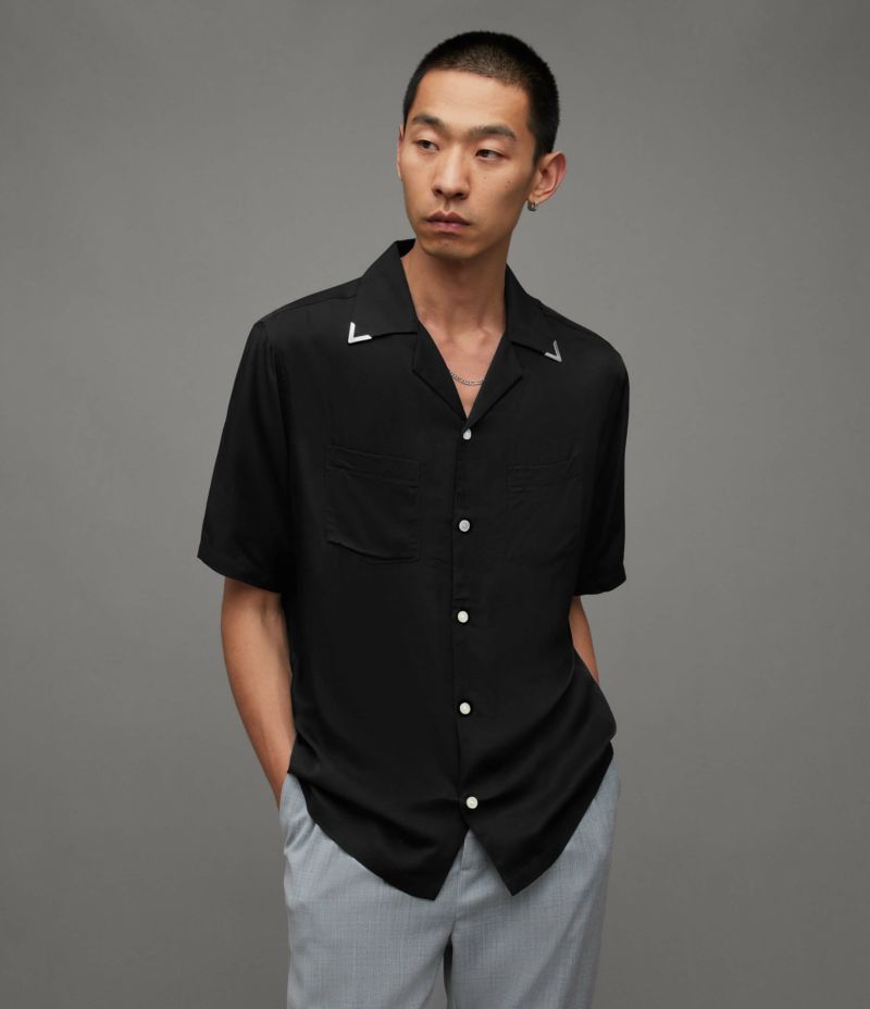 RUNAWAY METAL COLLAR TIP SHORT SLEEVE SHIRT | オールセインツ 公式