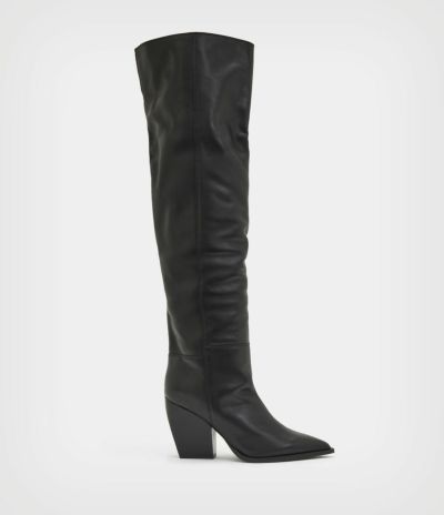 【Chikashitsu + SELECT】leather heel boots