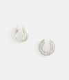 CELESTE CHUNKY SILVER TONE CUFF EARRINGS | オールセインツ 公式