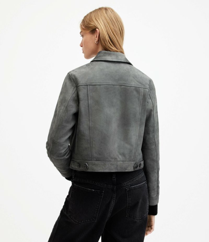 ALLSAINTS TROST レザー ファンネルネックバイカー ジャケット M ALLSAINTS TROST レザー ファンネルネックバイカー ジャケット M