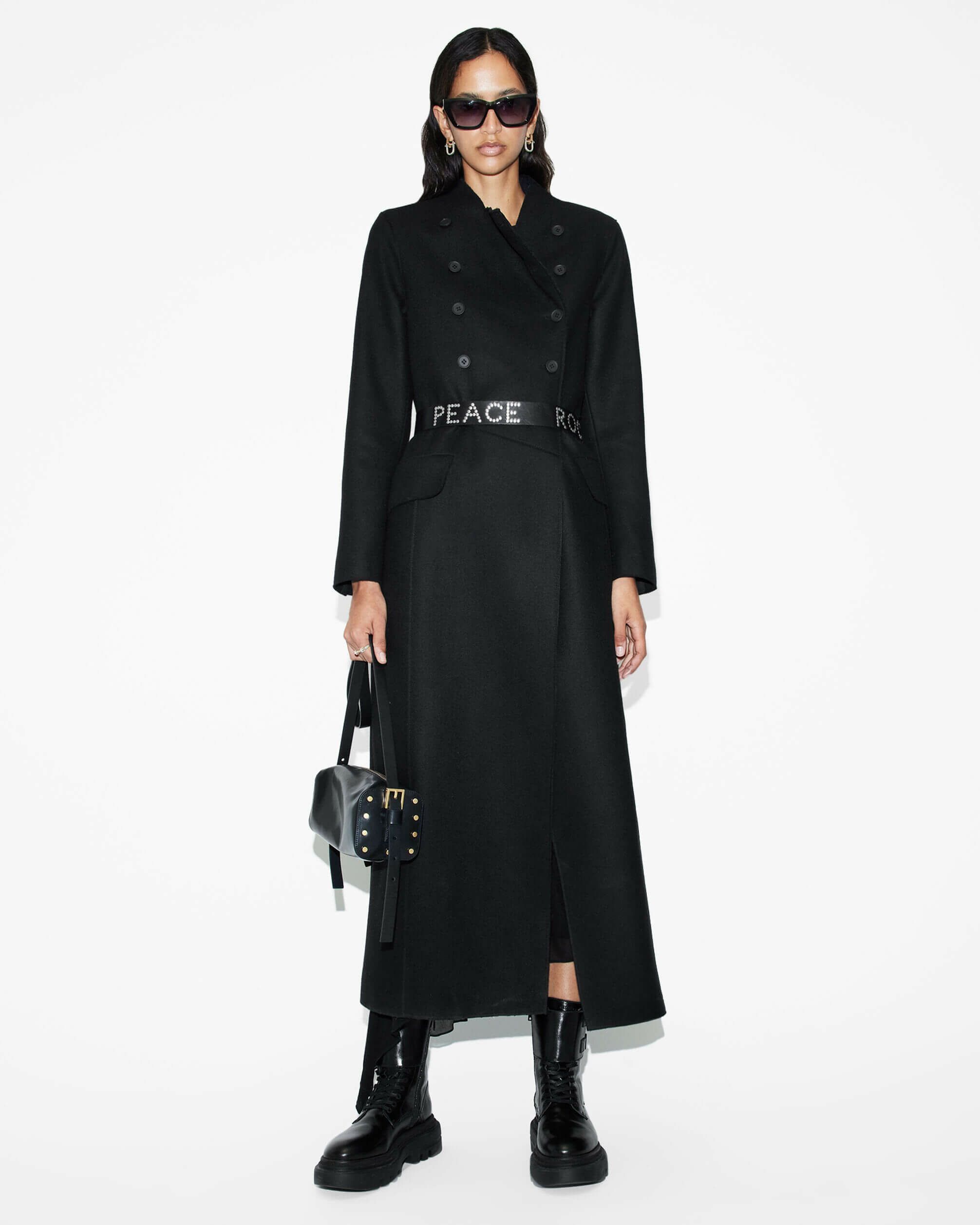 未使用タグ付 ALLSAINTS トレンチコート 黒 未使用タグ付き☆ALLSAINTS  