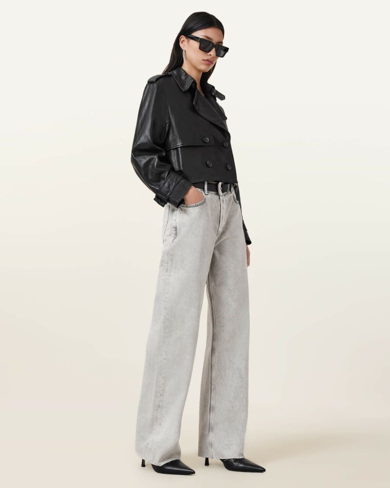 ALLSAINTS デニムシャツ カーディガン×2 XSサイズ　3点セット セール】綿100％ワイドスリーブVネックデニムシャツ ＜大きい