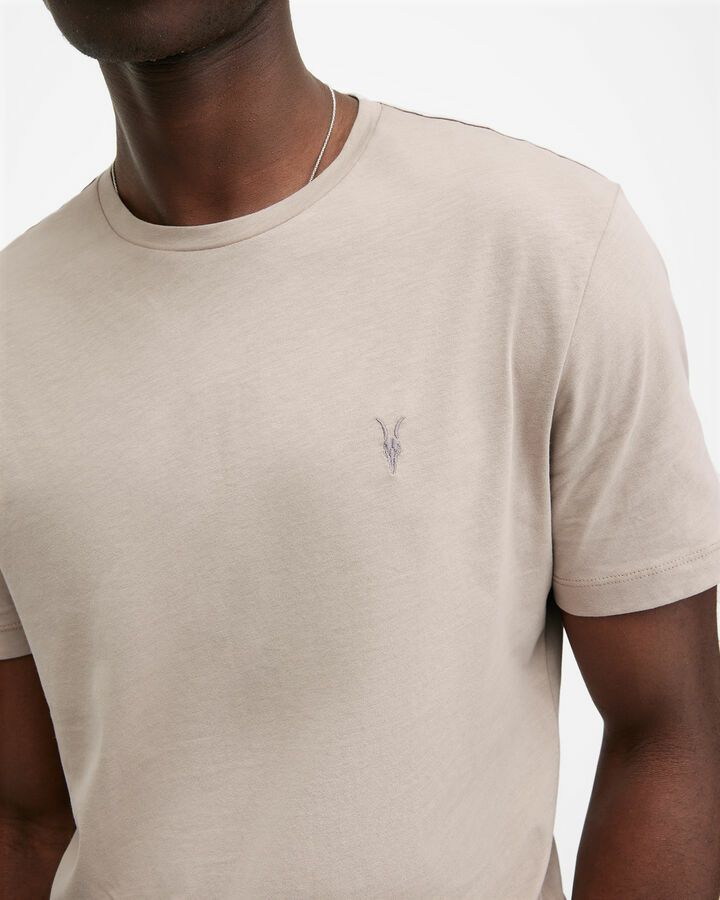 オールセインツ メンズ 長袖Tシャツ MK005D STONE TAUPE MARL All Saints Men's Collared Long Sleeve T-shirt MK005D Stone
