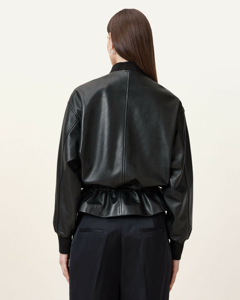 AllSaints 本革 SOFI LEATHER ボンバージャケット AllSaints Sofi Leather Bomber Jacket | Nordstrom