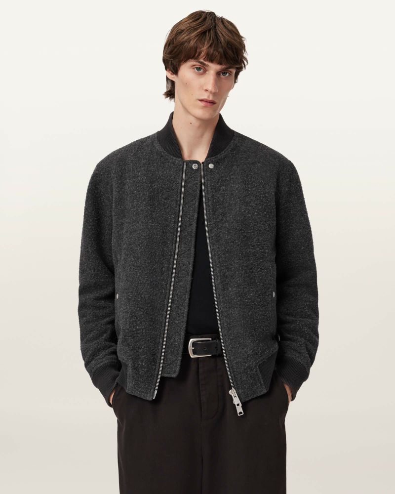 ALLSAINTS オールセインツ　メンズ　グレー スエード ジャケット　L ALLSAINTS オールセインツ メンズ グレー スエード ジャケット L