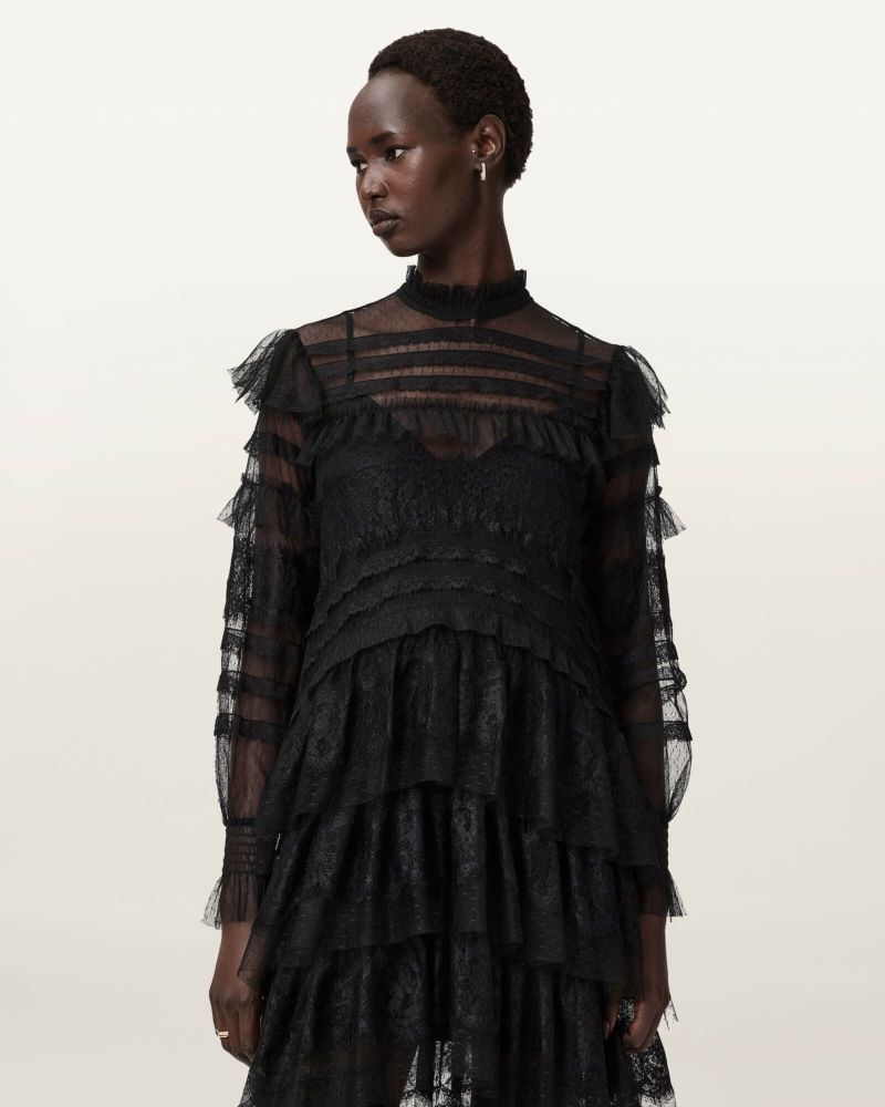 (取寄) オールセインツ レディース デイジー ドレス AllSaints women Daisy Dress Black 原宿店】CAVARLY LS MAXI DRES | オールセインツ 公式オンラインストア