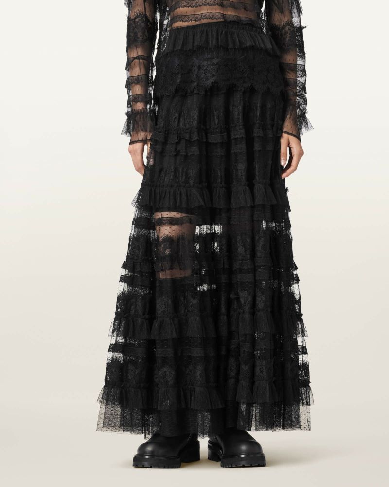 ALLSAINTS オールセインツ スカート フリンジスカート ALLSAINTS（オールセインツ）の「ILIA DOT SKIRT | ILIA DOT